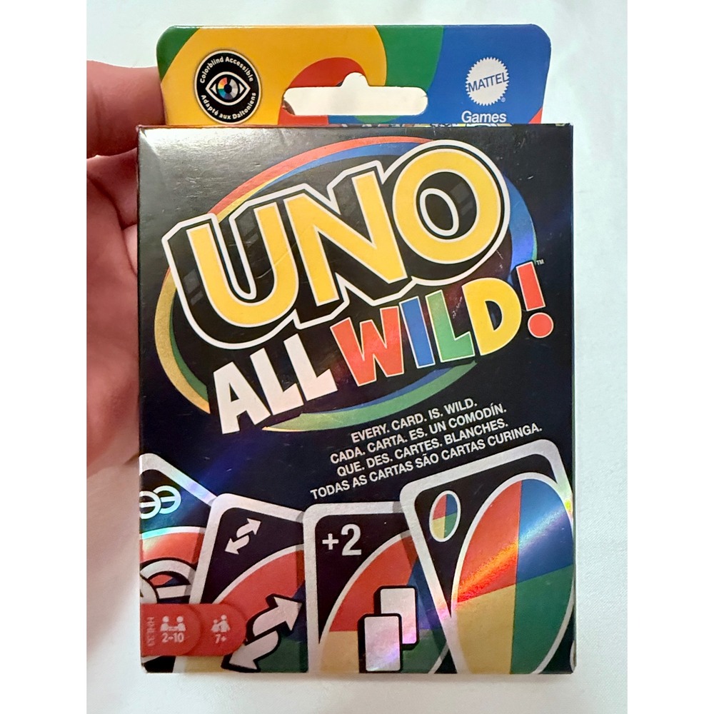 Mattel UNO All Wild & Bicycle Dalmatian Playing Cards Bundle New Sealed Multi